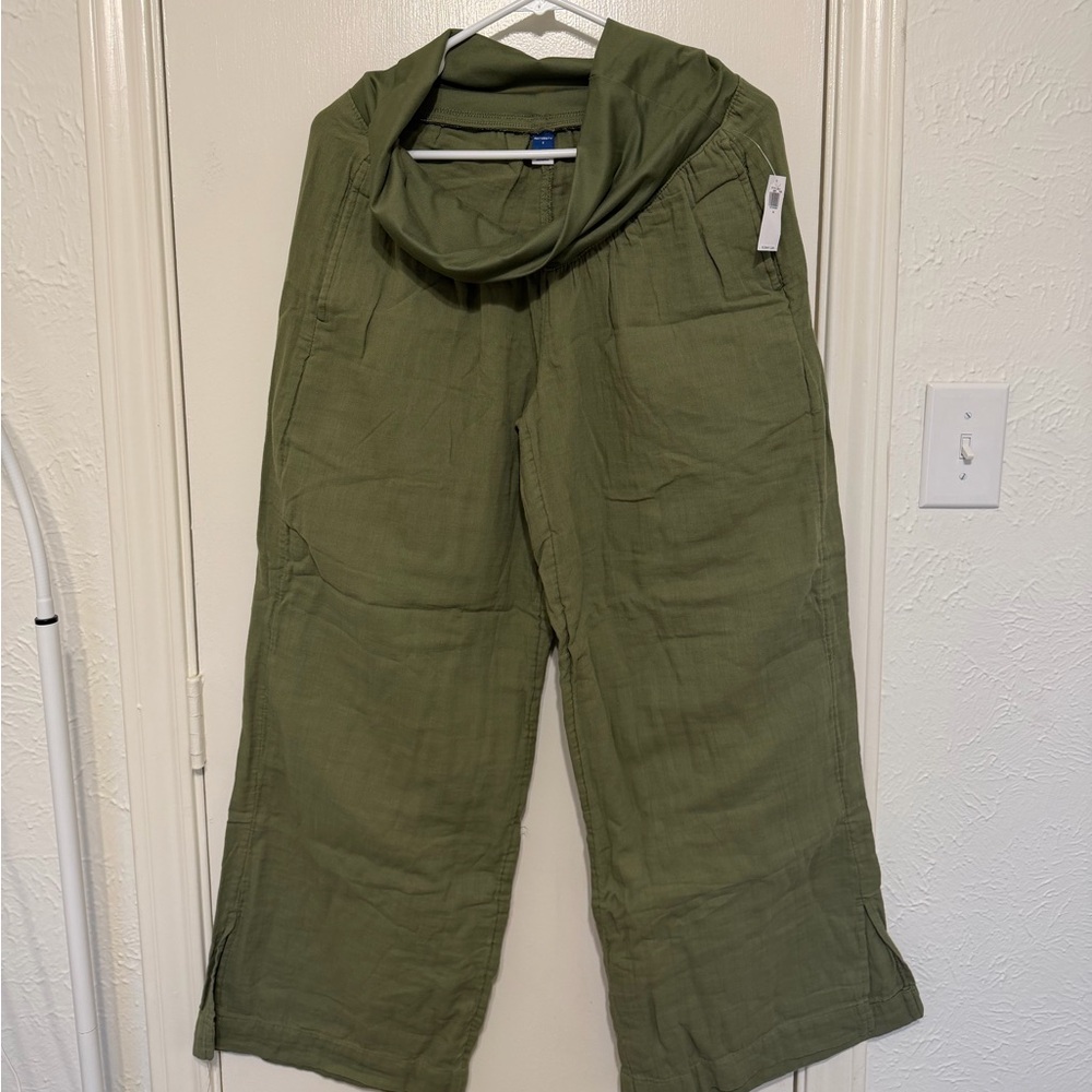 Maternity Old Navy Olive Wide Leg Pants